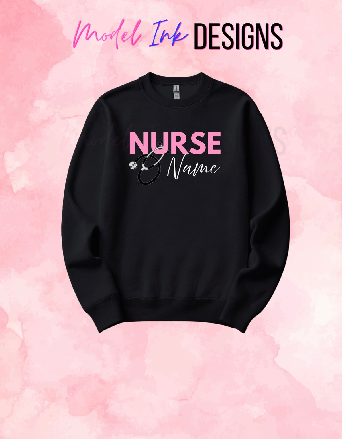 🩺 Personalized Nurse Stethoscope Crewneck Sweatshirt