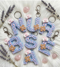 🩺 Personalized Nurse Initial Bag Charm Keychains
