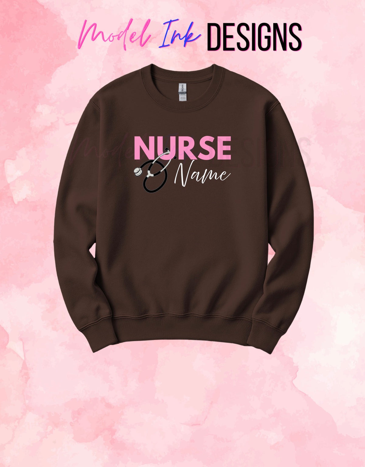 🩺 Personalized Nurse Stethoscope Crewneck Sweatshirt