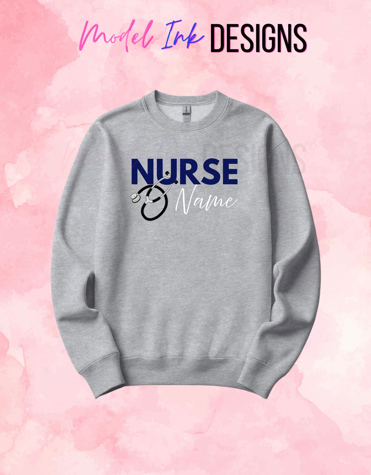 🩺 Personalized Nurse Stethoscope Crewneck Sweatshirt