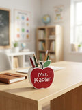 Personalized 3D Printed Teacher Apple Pen Holder | Custom Name Teacher Appreciation Gift