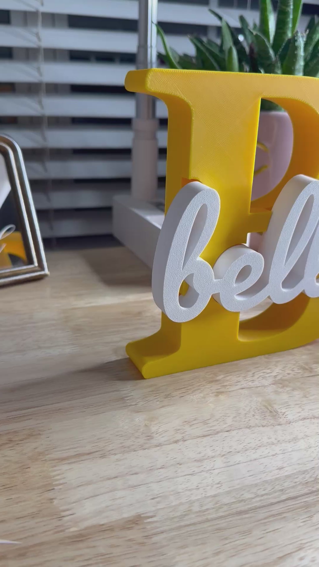 Custom 3D-Printed Initial & Name Sign