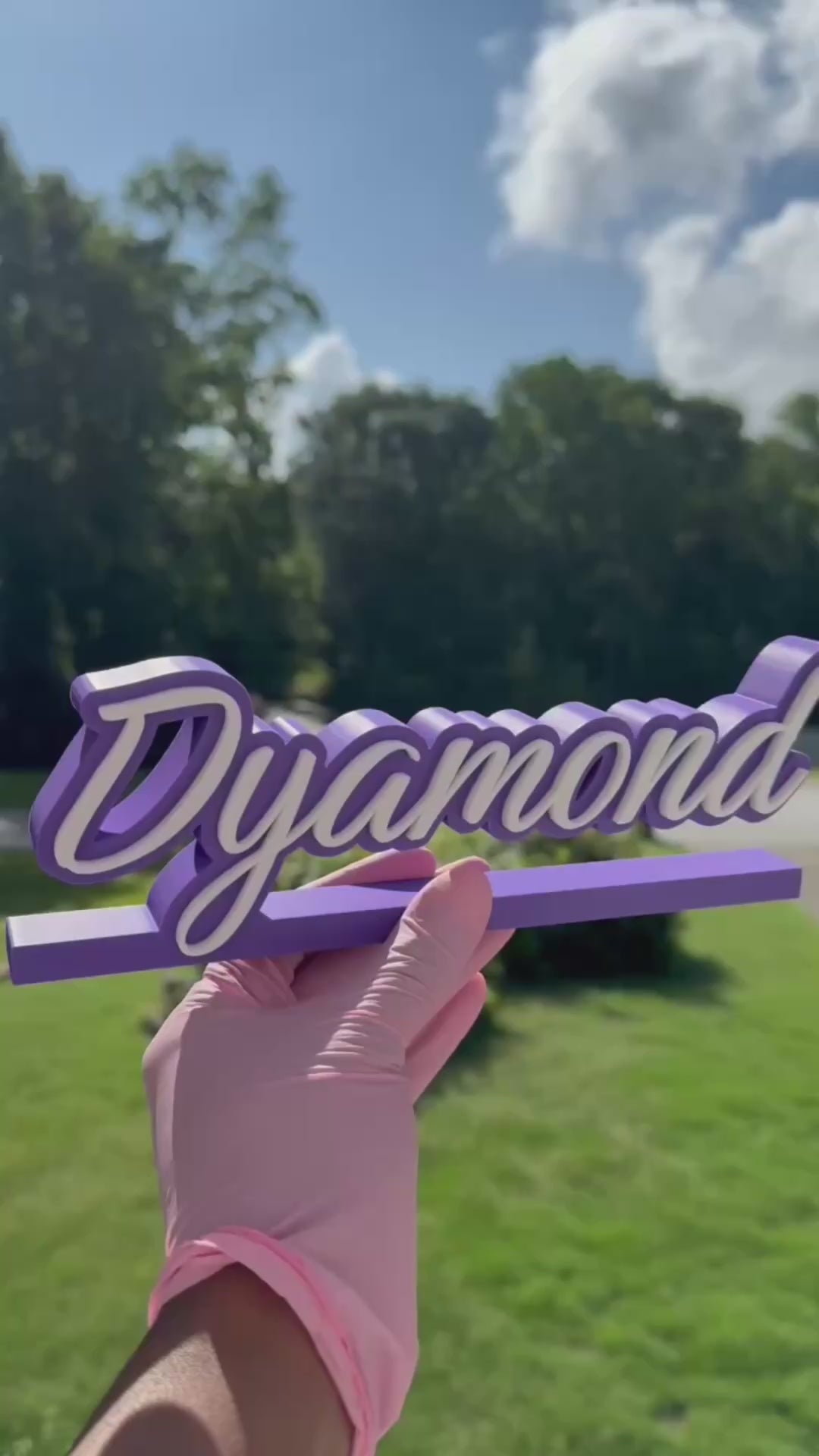 Custom 3D Printed Script Desk Nameplate | Personalized Office & Professional Name Sign